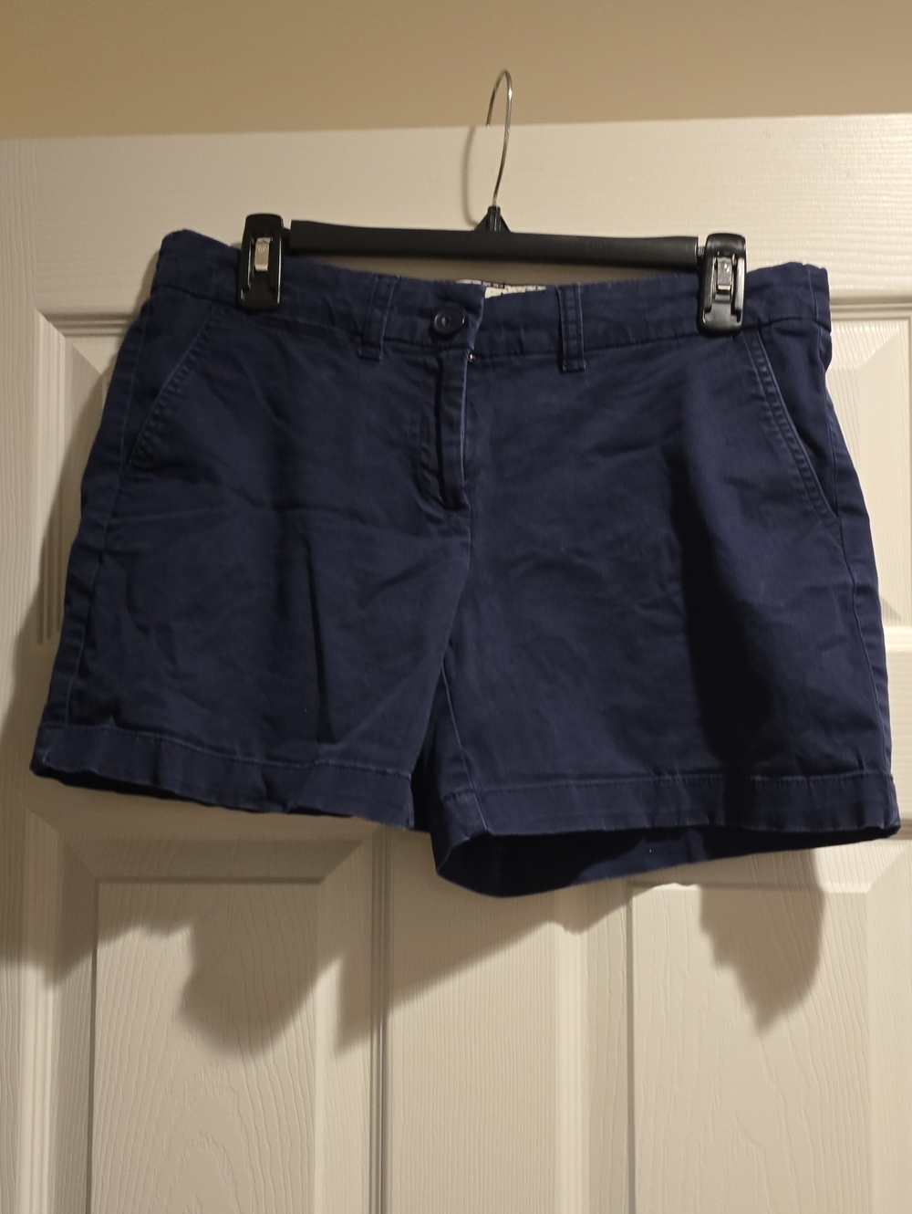 crown & ivy Navy Cotton Bermuda Shorts